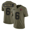 Parkc TB.Buccaneers #6 Baker Mayfield Player Olive 2025 Salute To Service Limited Home Game Stitched Jerseys
