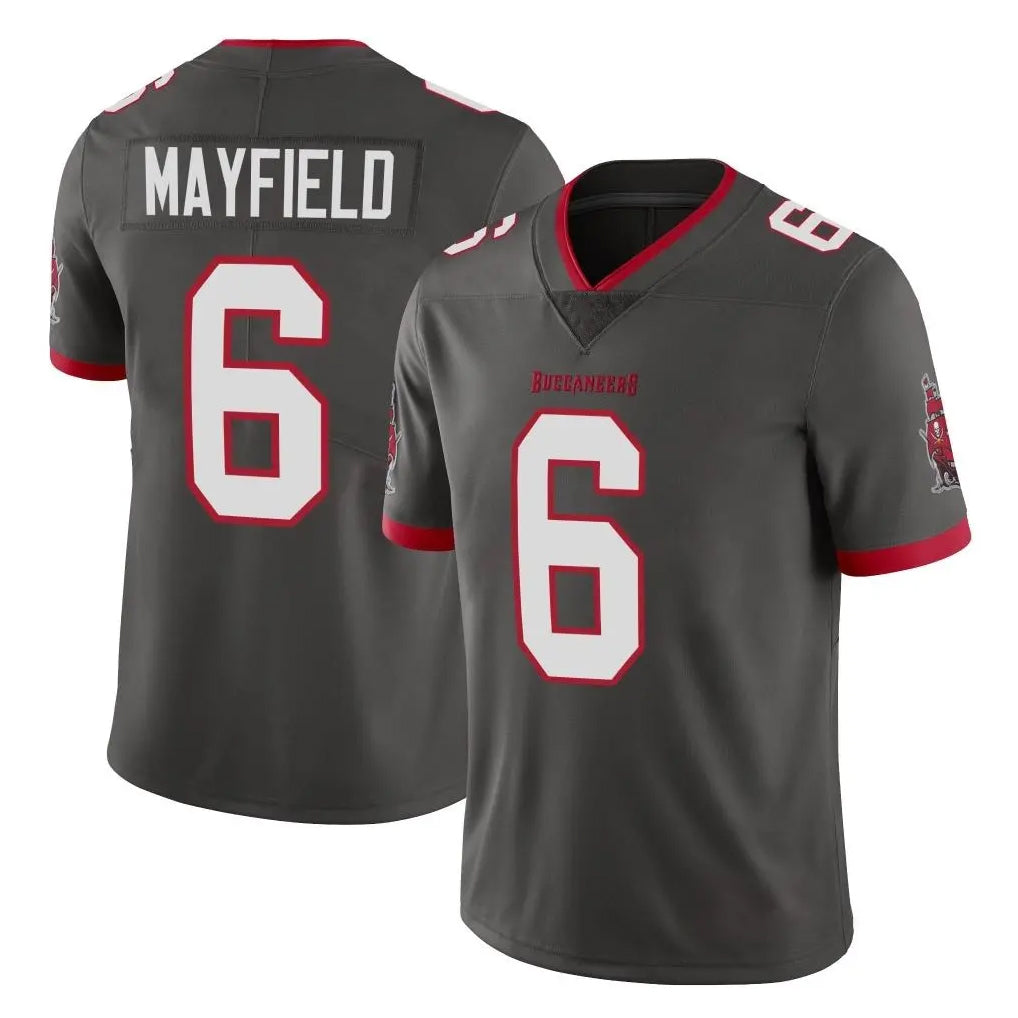 Parkc TB.Buccaneers #6 Baker Mayfield Player Pewter Limited Alternate Vapor Home Game Stitched Jerseys