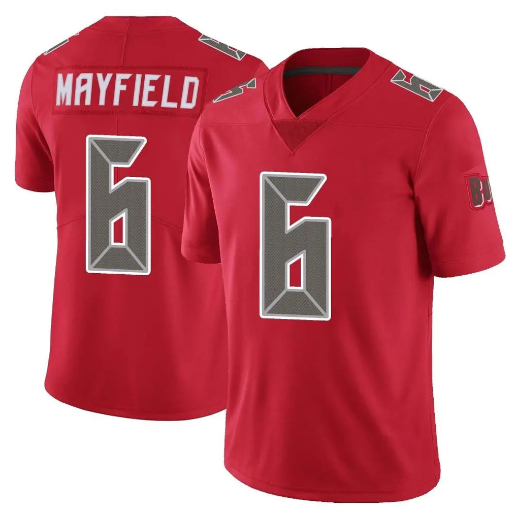 Parkc TB.Buccaneers #6 Baker Mayfield Player Red Limited Color Rush Home Game Stitched Jerseys