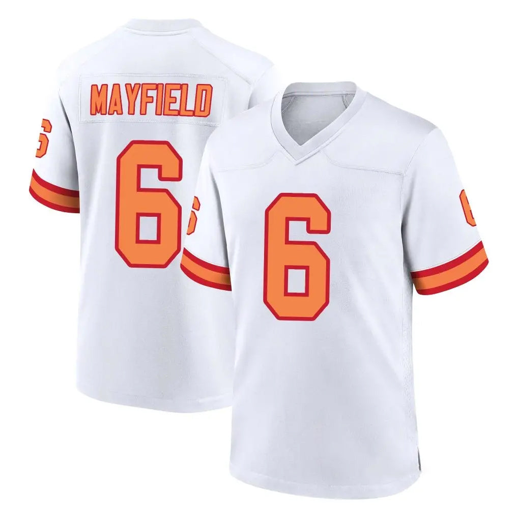 Parkc TB.Buccaneers #6 Baker Mayfield Player White '76 Home Game Stitched Jerseys