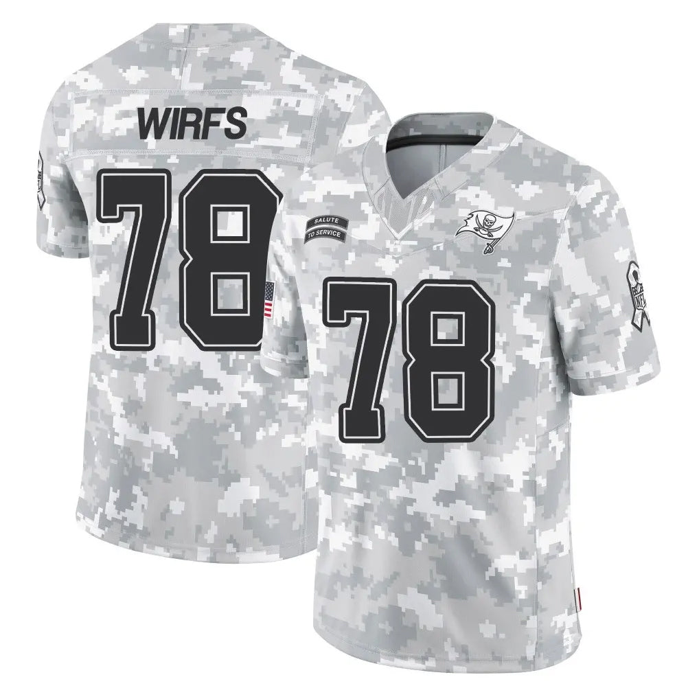 Parkc TB.Buccaneers #78 Tristan Wirfs Player Arctic Camo Limited Salute To Service Home Game Stitched Jerseys