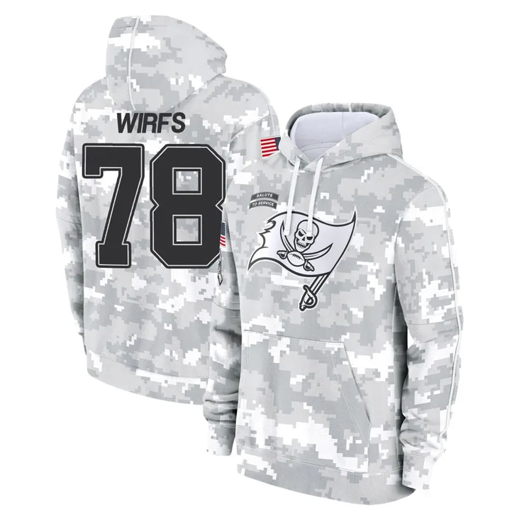 Parkc TB.Buccaneers #78 Tristan Wirfs Player Arctic Camo Limited Salute to Service Pullover Hoodies Game Stitched Jerseys