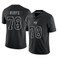 Parkc TB.Buccaneers #78 Tristan Wirfs Player Black Reflective Limited Home Game Stitched Jerseys