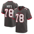 Parkc TB.Buccaneers #78 Tristan Wirfs Player Pewter Alternate Home Game Stitched Jerseys