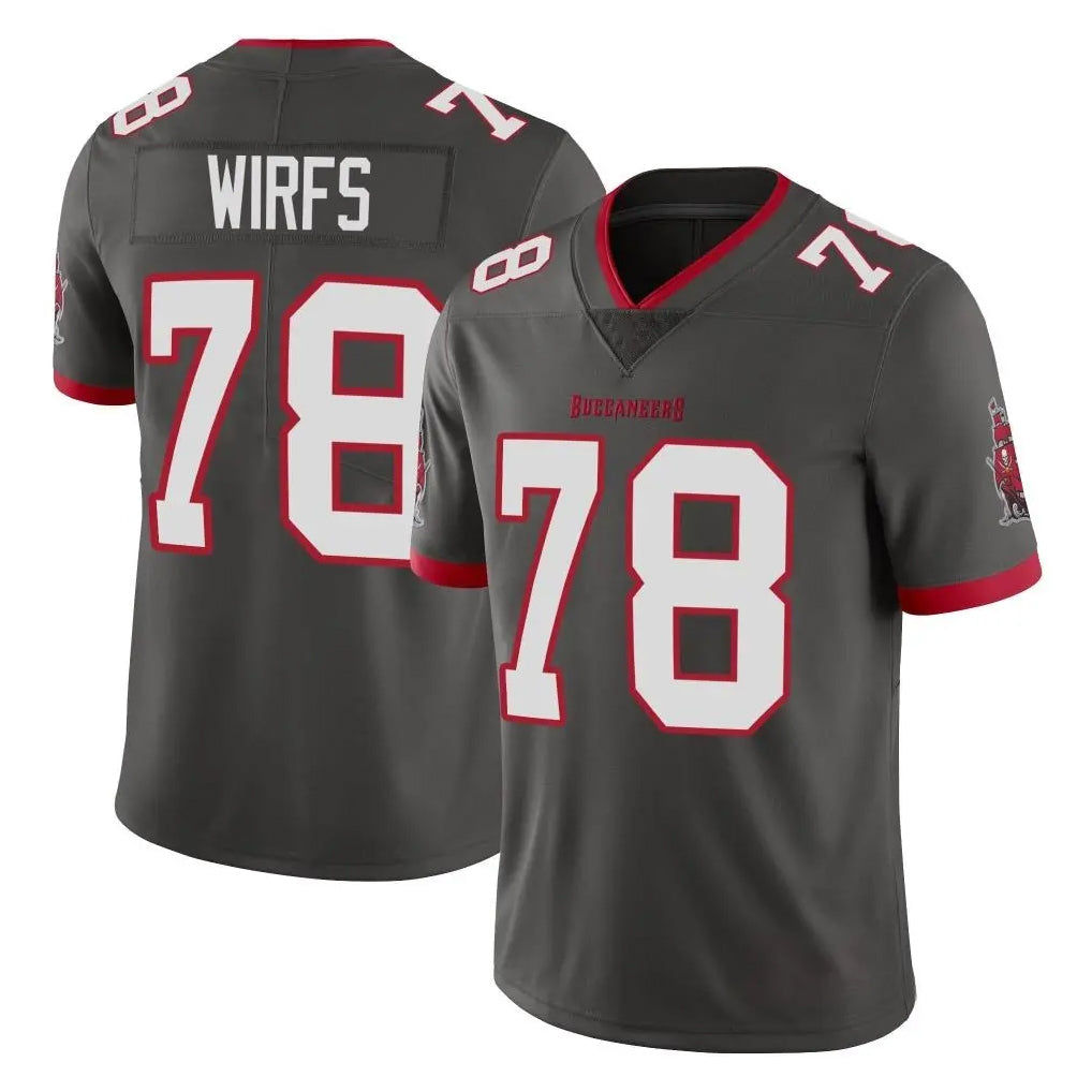 Parkc TB.Buccaneers #78 Tristan Wirfs Player Pewter Limited Alternate Vapor Home Game Stitched Jerseys