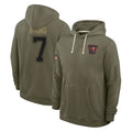 Parkc TB.Buccaneers #7 Bucky Irving Player Olive Salute to Service Pullover Hoodies Limited Stitched Jerseys