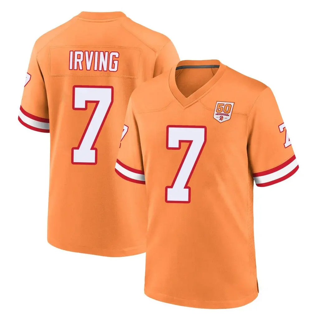 Parkc TB.Buccaneers #7 Bucky Irving Player Orange Throwback Home Game Stitched Jerseys