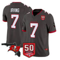 Parkc TB.Buccaneers #7 Bucky Irving Player Pewter 50th Season Vapor Limited Home Game Stitched Jerseys