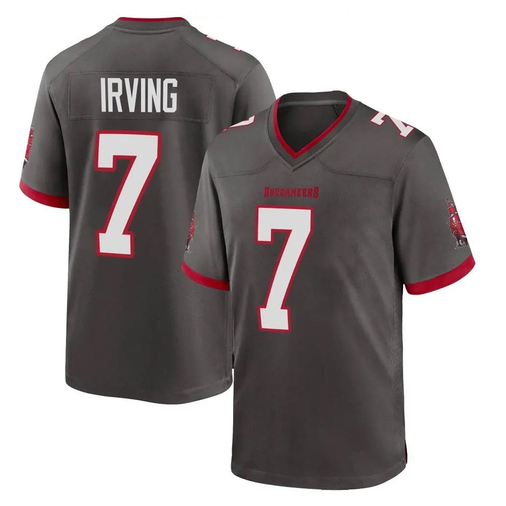Parkc TB.Buccaneers #7 Bucky Irving Player Pewter Alternate Home Game Stitched Jerseys