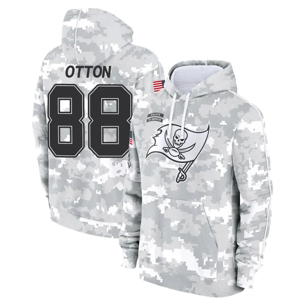 Parkc TB.Buccaneers #88 Cade Otton Player Arctic Camo Limited Salute to Service Pullover Hoodies Game Stitched Jerseys