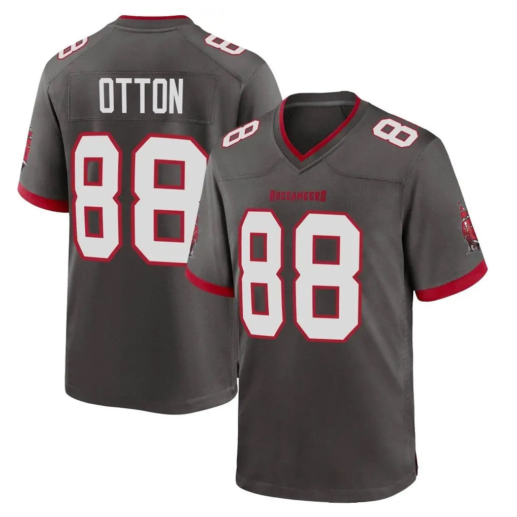 Parkc TB.Buccaneers #88 Cade Otton Player Pewter Alternate Home Game Stitched Jerseys