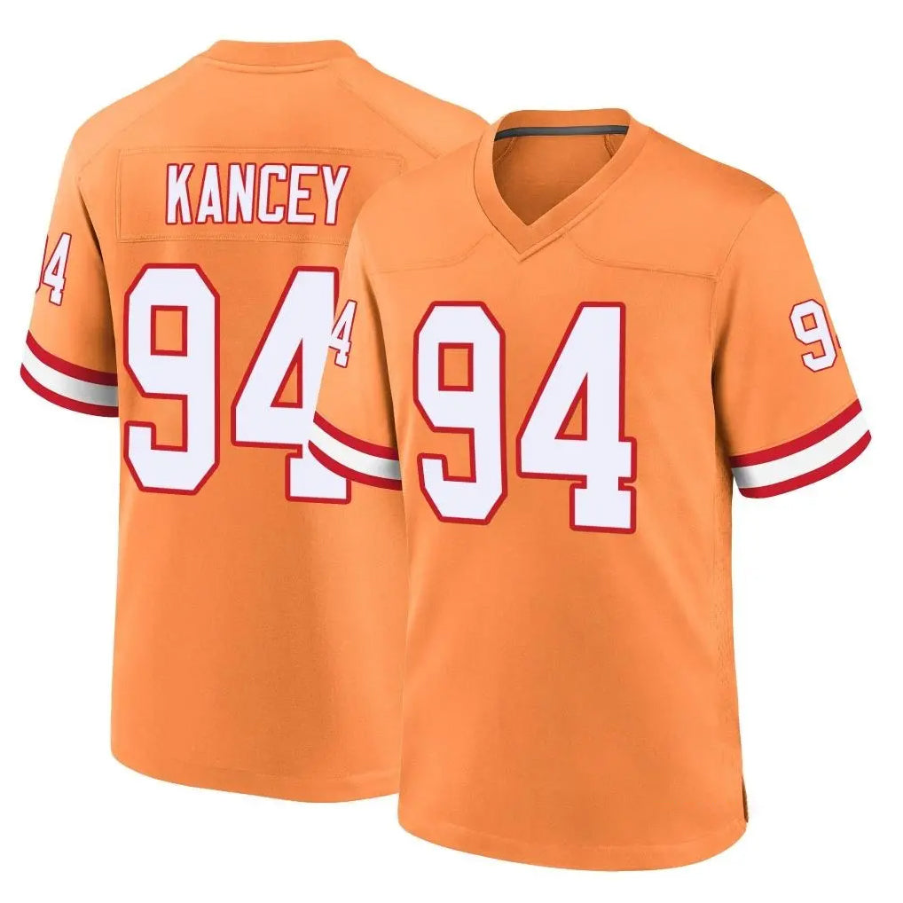 Parkc TB.Buccaneers #94 Calijah Kancey Player Orange Throwback Home Game Stitched Jerseys