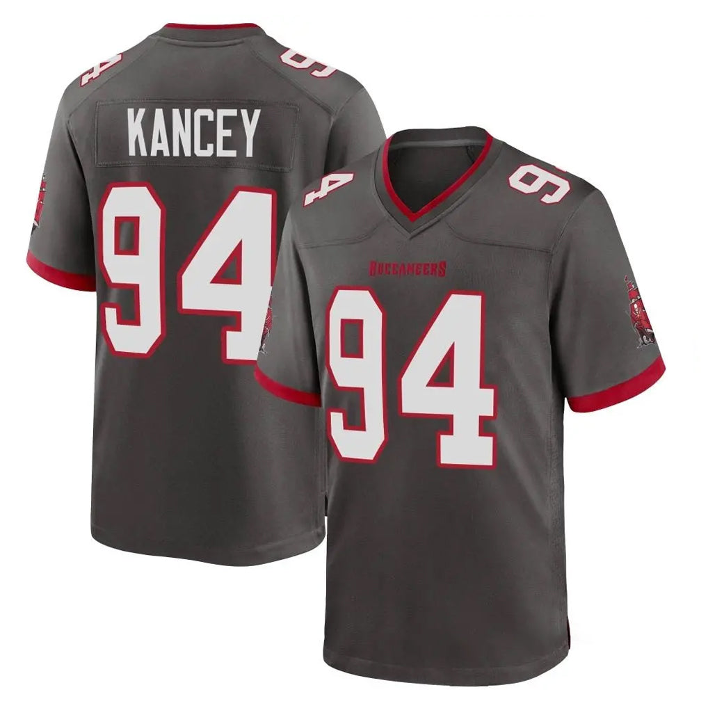Parkc TB.Buccaneers #94 Calijah Kancey Player Pewter Alternate Home Game Stitched Jerseys