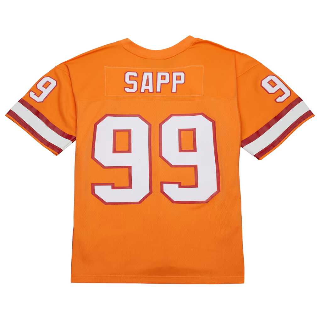 Parkc TB.Buccaneers #99 Warren Sapp Mitchell & Ness Orange 1995 Legacy Replica Jersey Stitched Puhic