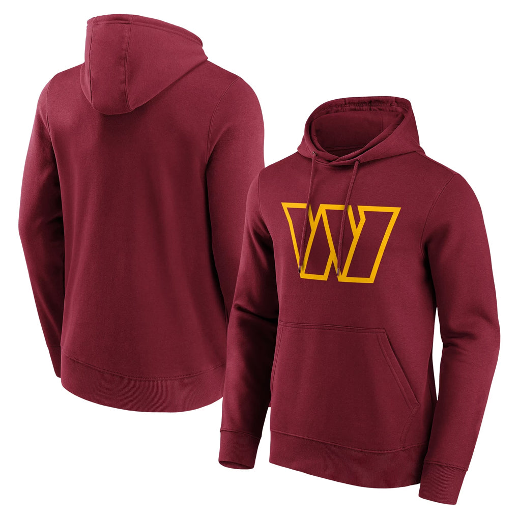 Parkc W.Commanders Burgundy LOGO Pullover Hoodies Game Blank Player Stitched Jerseys