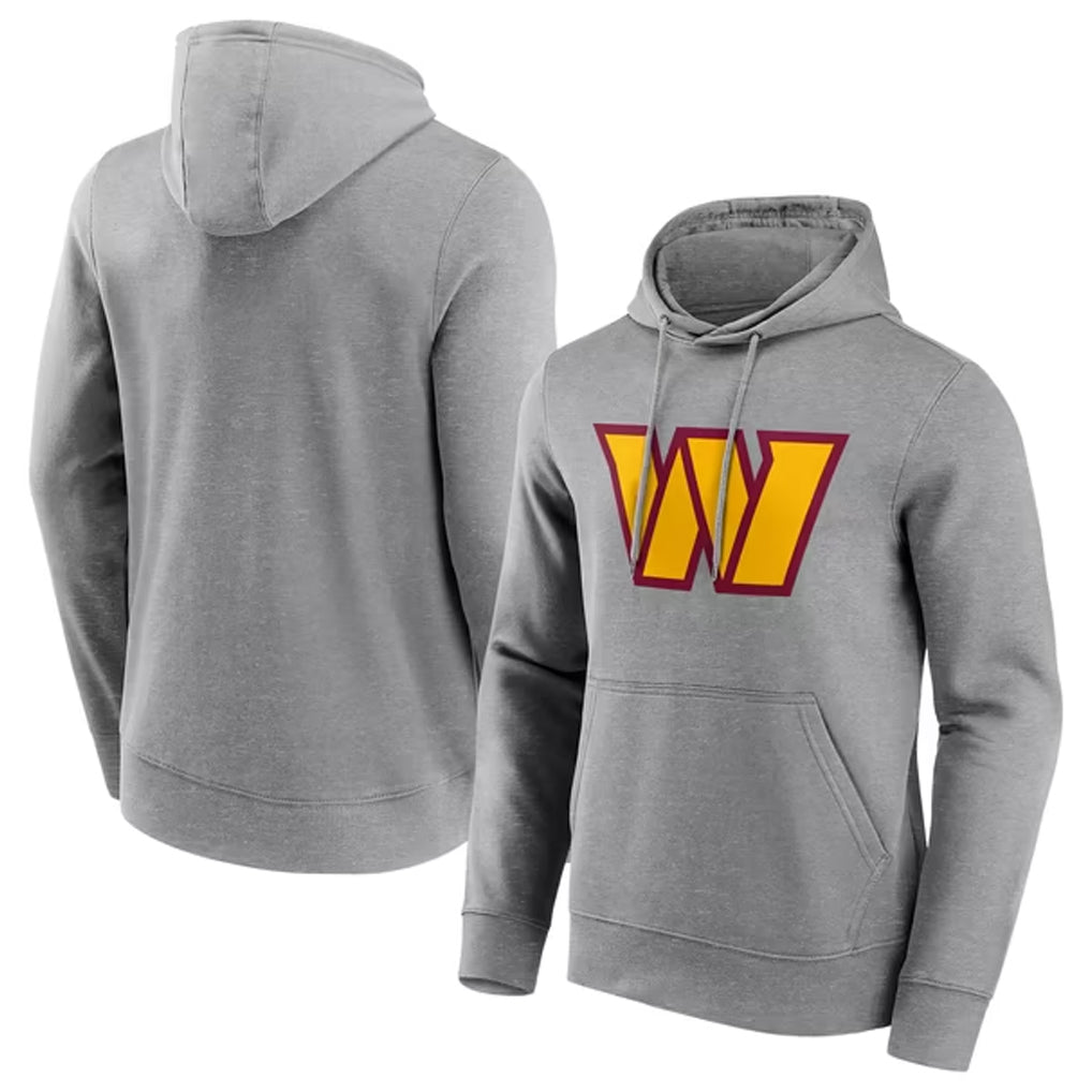 Parkc W.Commanders Gray LOGO Pullover Hoodies Game Blank Player Stitched Jerseys