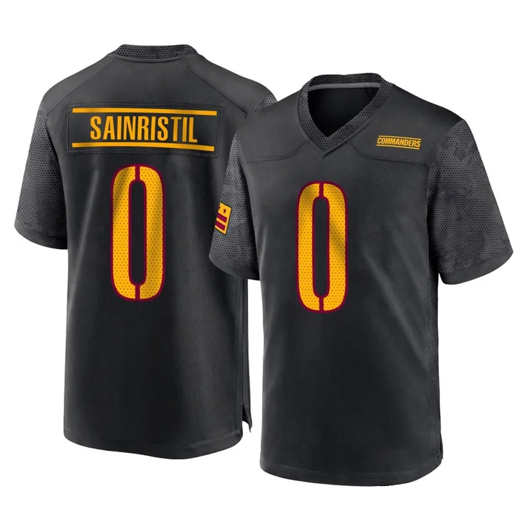Parkc W.Commanders #0 Mike Sainristil Player Black Home Game Stitched Jerseys