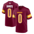Parkc W.Commanders #0 Mike Sainristil Player Burgundy Home Game Stitched Jerseys