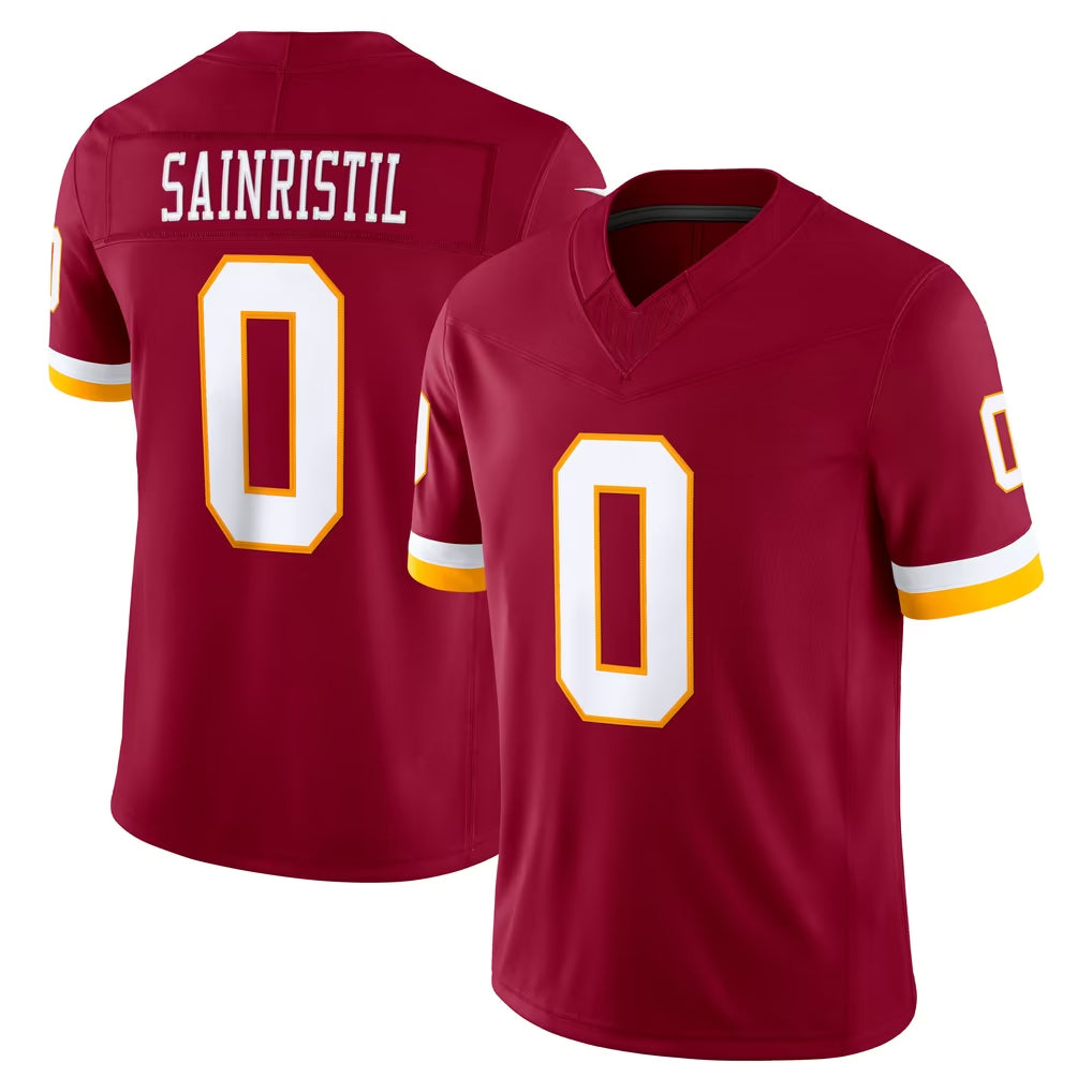 Parkc W.Commanders #0 Mike Sainristil Player Burgundy Limited Team Vapor F.U.S.E. Home Game Stitched Jerseys