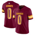 Parkc W.Commanders #0 Mike Sainristil Player Burgundy Limited Vapor Home Game Stitched Jerseys