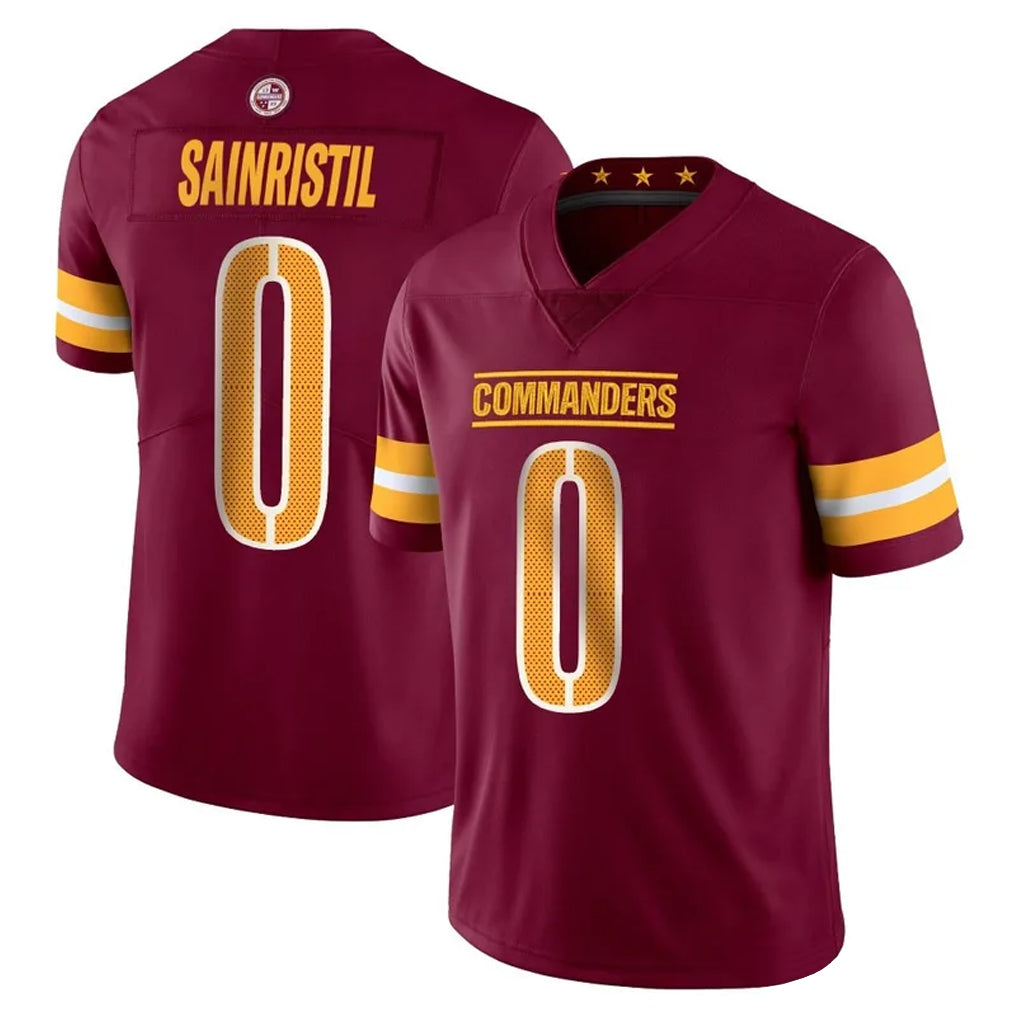 Parkc W.Commanders #0 Mike Sainristil Player Burgundy Limited Vapor Home Game Stitched Jerseys