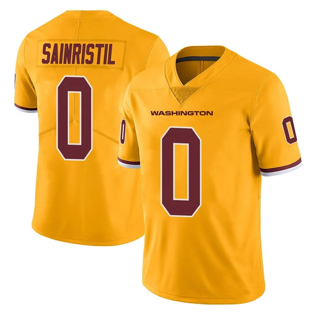 Parkc W.Commanders #0 Mike Sainristil Player Gold Limited Color Rush Home Game Stitched Jerseys