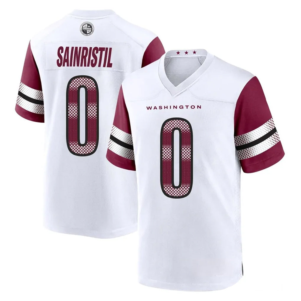 Parkc W.Commanders #0 Mike Sainristil Player White Game Home Stitched Jerseys