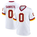 Parkc W.Commanders #0 Mike Sainristil Player White Home Game Stitched Jerseys