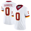 Parkc W.Commanders #0 Mike Sainristil Player White Limited Vapor F.U.S.E. Home Game Stitched Jerseys