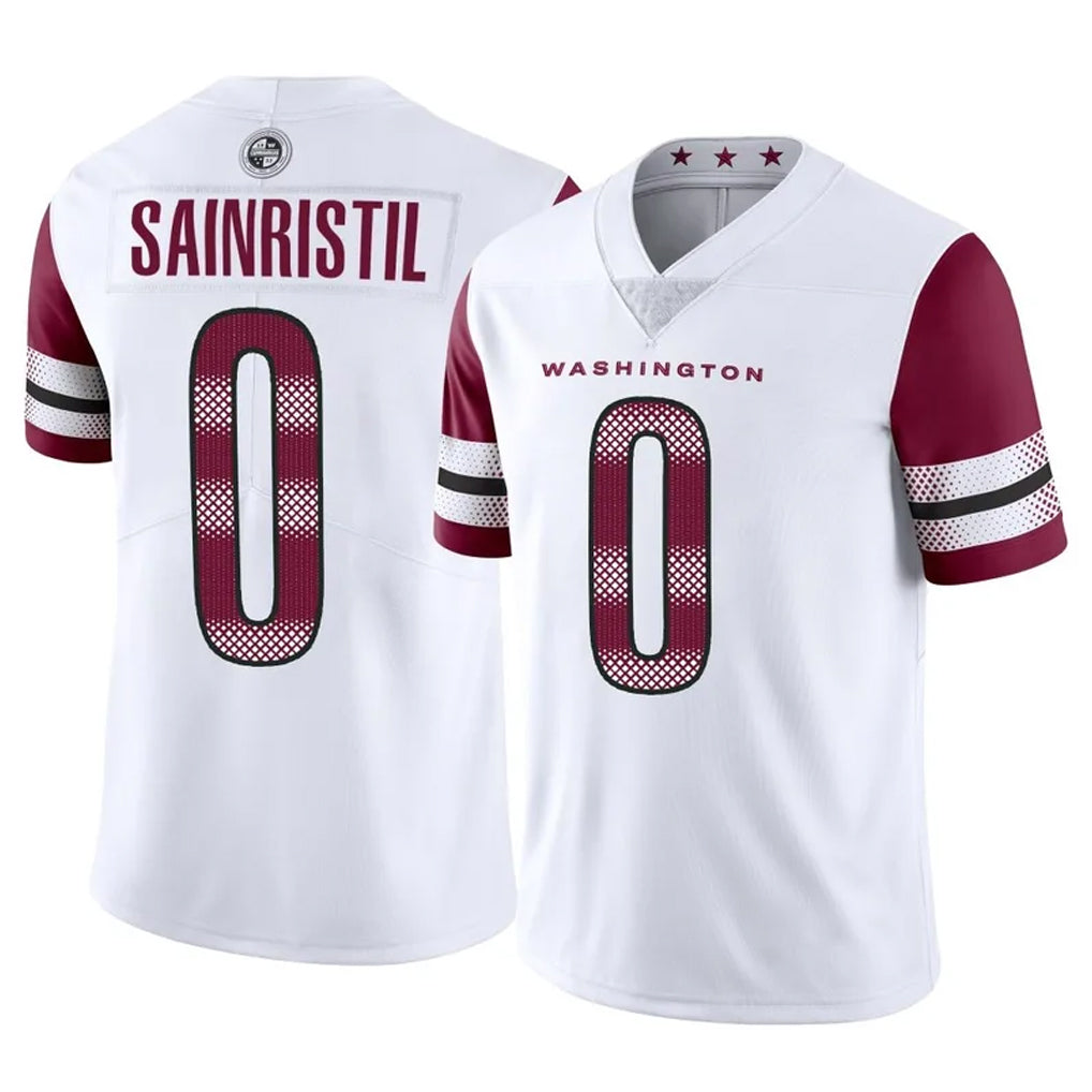 Parkc W.Commanders #0 Mike Sainristil Player White Limited Vapor Home Game Stitched Jerseys