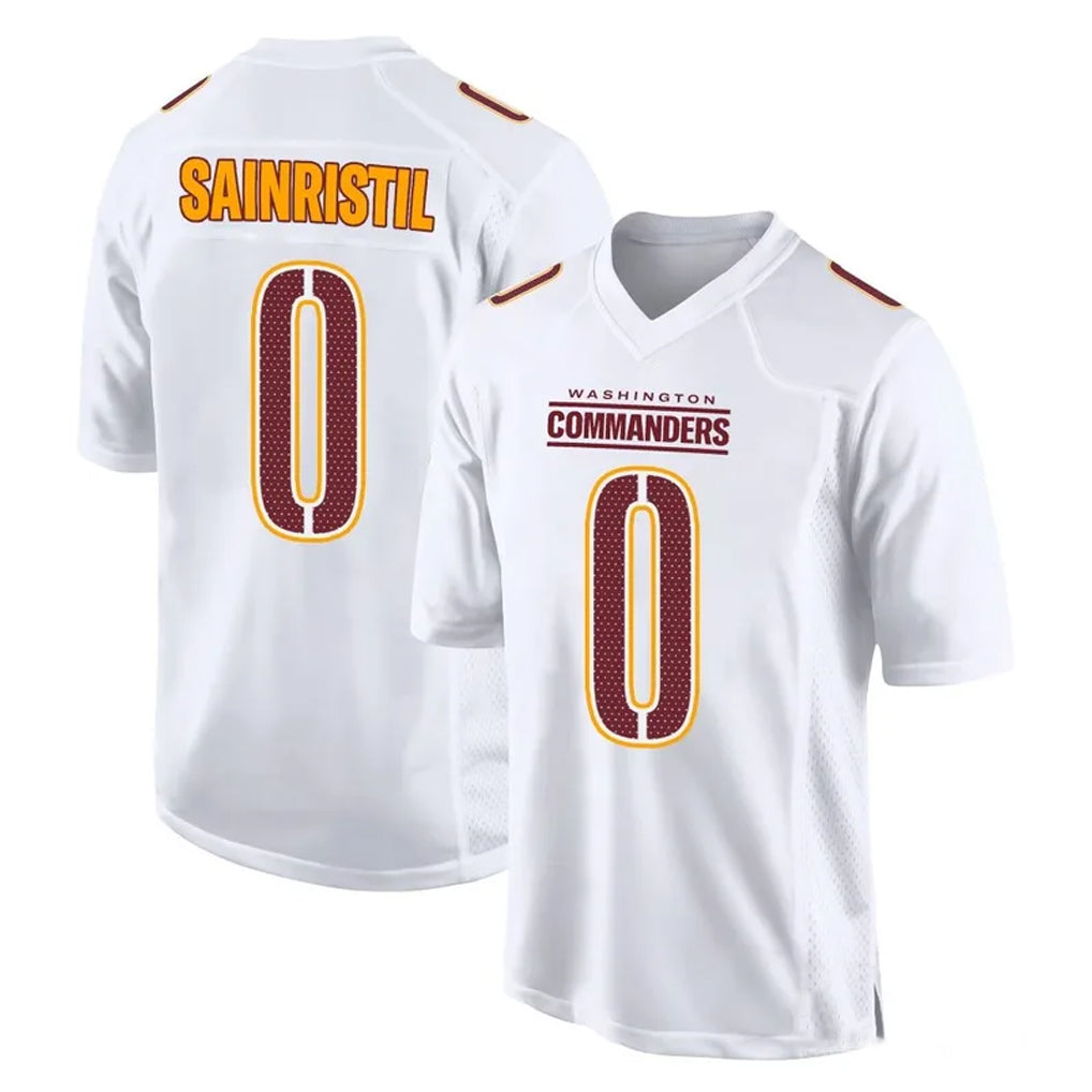 Parkc W.Commanders #0 Mike Sainristil Player White Tundra Fashion Home Game Stitched Jerseys