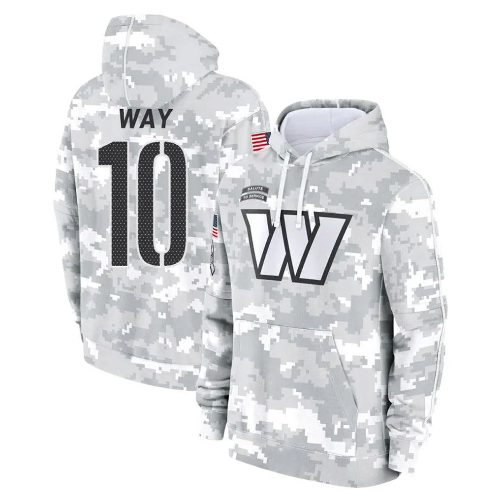 Parkc W.Commanders #10 Tress Way Player Arctic Camo Limited Salute to Service Pullover Hoodies Game Stitched Jerseys
