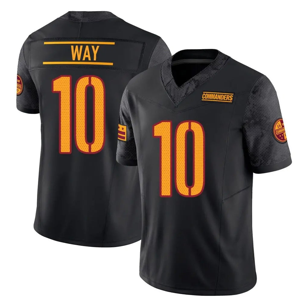 Parkc W.Commanders #10 Tress Way Player Black Limited Vapor F.U.S.E. Home Game Stitched Jerseys