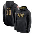 Parkc W.Commanders #10 Tress Way Player Black Salute to Service Performance Pullover Hoodies Home Game Stitched Jerseys