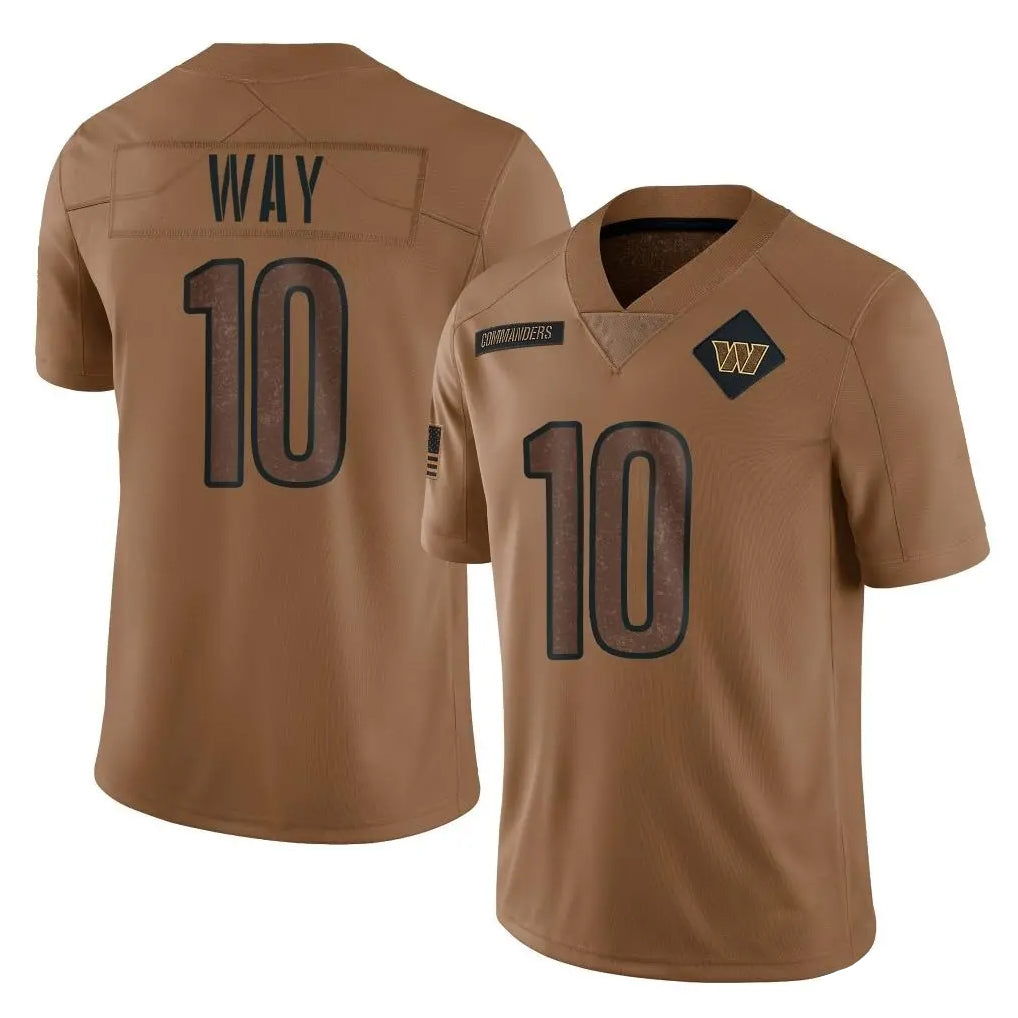 Parkc W.Commanders #10 Tress Way Player Brown Limited Salute To Service Home Game Stitched Jerseys