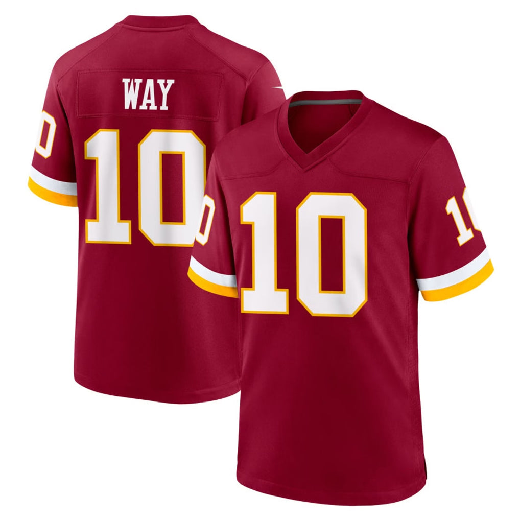 Parkc W.Commanders #10 Tress Way Player Burgundy Game Home Stitched Jerseys