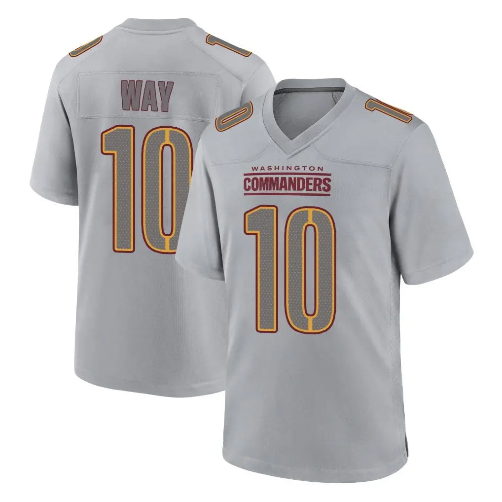 Parkc W.Commanders #10 Tress Way Player Gray Atmosphere Fashion Home Game Stitched Jerseys