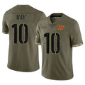 Parkc W.Commanders #10 Tress Way Player Olive Salute To Service Limited Home Game Stitched Jerseys