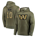 Parkc W.Commanders #10 Tress Way Player Olive Salute to Service Pullover Hoodie Limited Home Game Stitched Jerseys