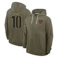 Parkc W.Commanders #10 Tress Way Player Olive Salute to Service Pullover Hoodies Limited Home Stitched Jerseys