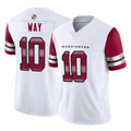Parkc W.Commanders #10 Tress Way Player White Vapor F.U.S.E. Limited Home Game Stitched Jerseys