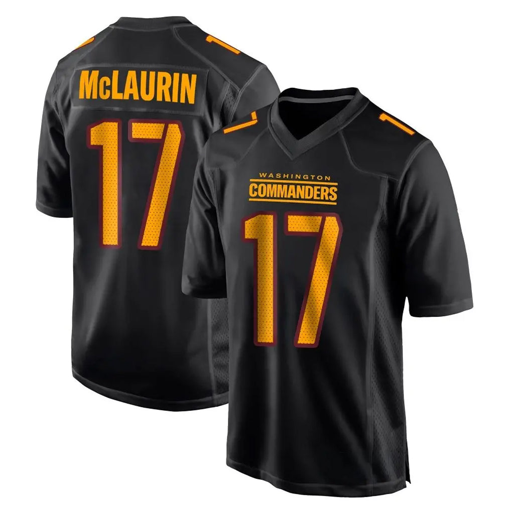 Parkc W.Commanders #17 Terry Mclaurin Player Black Carbon Fashion Home Game Stitched Jerseys
