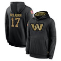 Parkc W.Commanders #17 Terry Mclaurin Player Black Salute to Service Performance Pullover Hoodies Home Game Stitched Jerseys