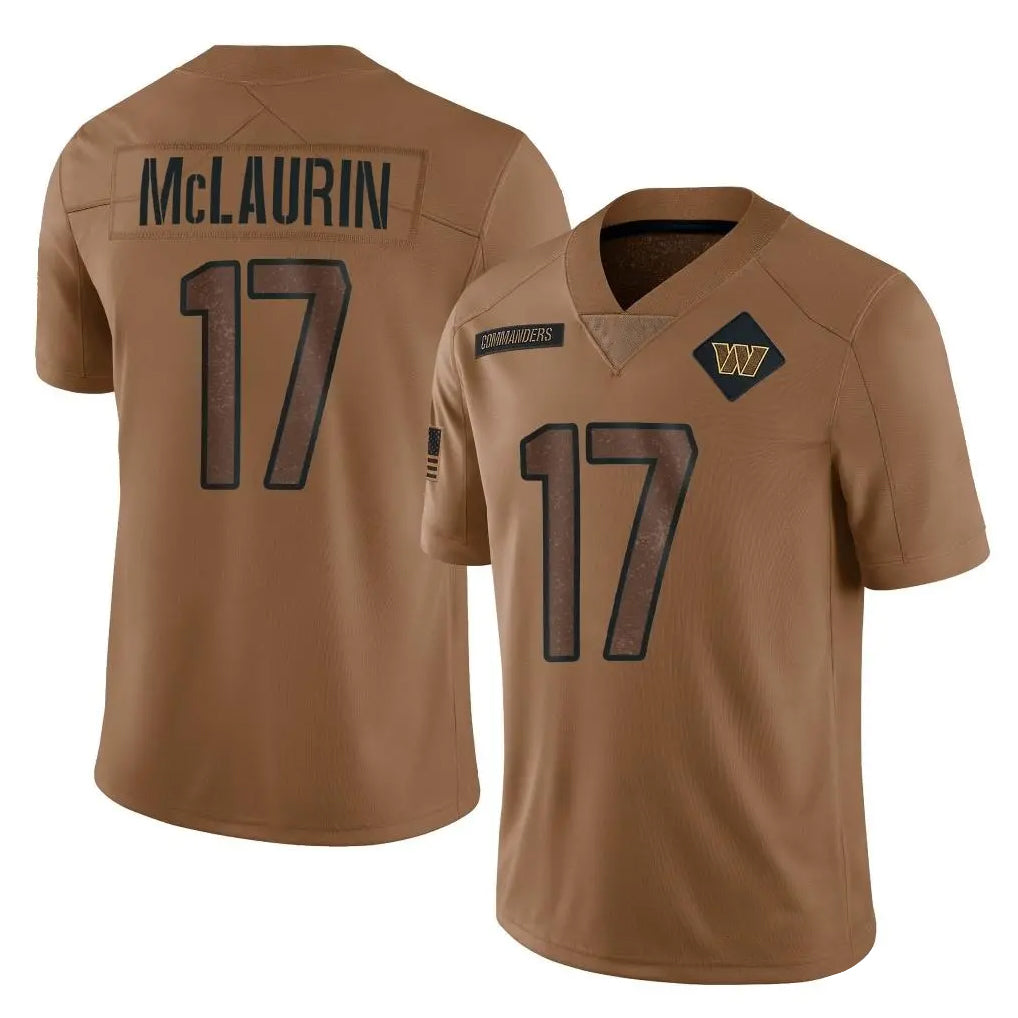 Parkc W.Commanders #17 Terry Mclaurin Player Brown Limited Salute To Service Home Game Stitched Jerseys