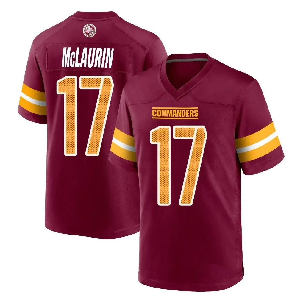 Parkc W.Commanders #17 Terry Mclaurin Player Burgundy Home Game Stitched Jerseys