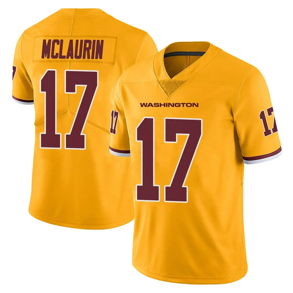 Parkc W.Commanders #17 Terry Mclaurin Player Gold Limited Color Rush Home Game Stitched Jerseys