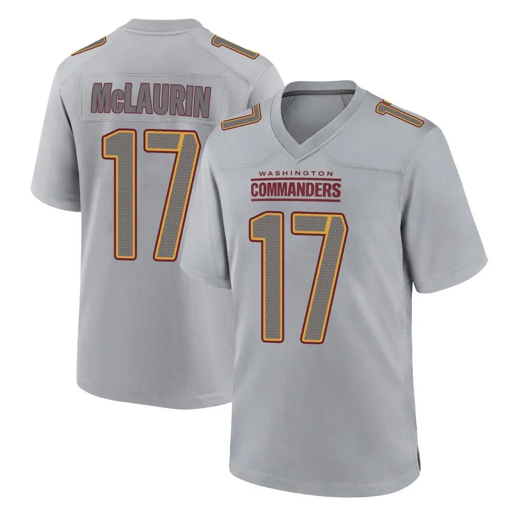 Parkc W.Commanders #17 Terry Mclaurin Player Gray Atmosphere Fashion Home Game Stitched Jerseys