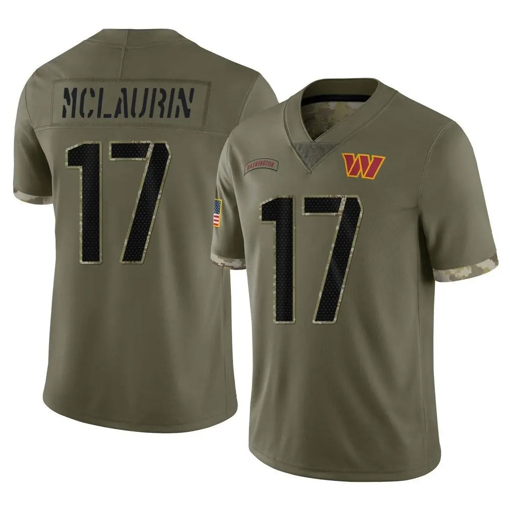 Parkc W.Commanders #17 Terry Mclaurin Player Olive Salute To Service Limited Home Game Stitched Jerseys