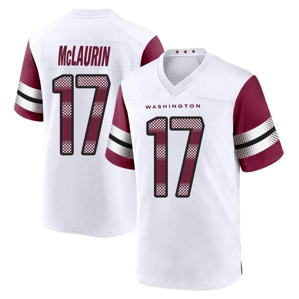 Parkc W.Commanders #17 Terry Mclaurin Player White Game Home Stitched Jerseys