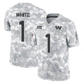 Parkc W.Commanders #1 Rachaad White Player Arctic Camo Limited Salute To Service Home Game Stitched Jerseys